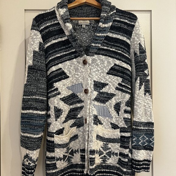 Lucky Brand Heritage Shawl Cardigan Sweater Size XS/S - Picture 3 of 11